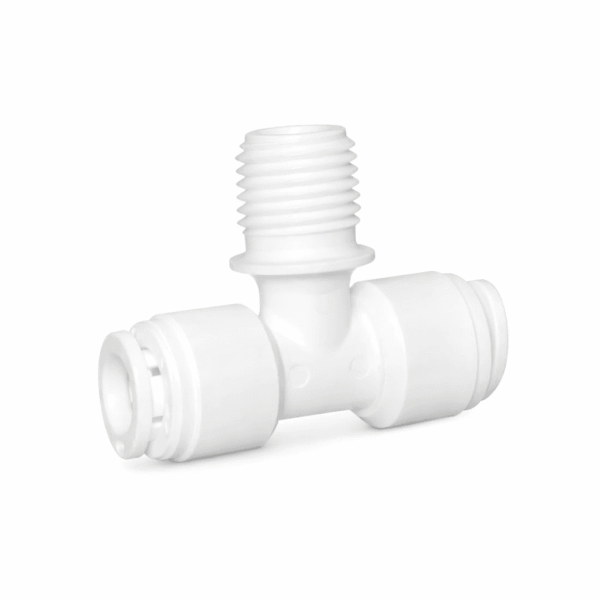 tee-mal-centre 4 Raccord en T 1/4″ mâle filetage centre + 2 sorties rapides