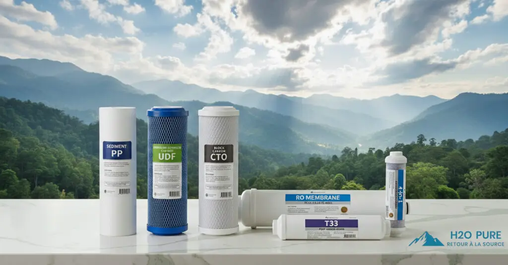 étapes osmose inverse filtre eau