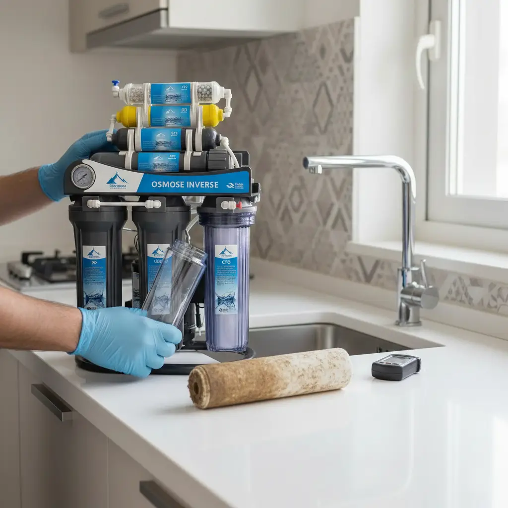 entretien osmoseur changer filtres