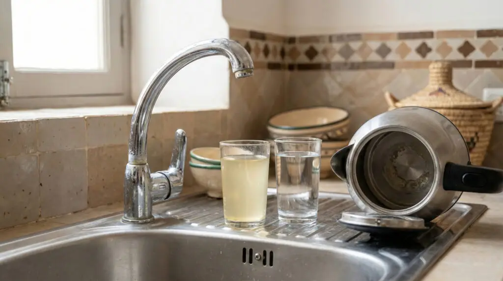 signes eau du robinet impure Maroc