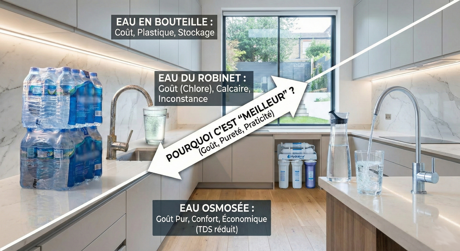 eau osmosée comparaison robinet bouteille Maroc